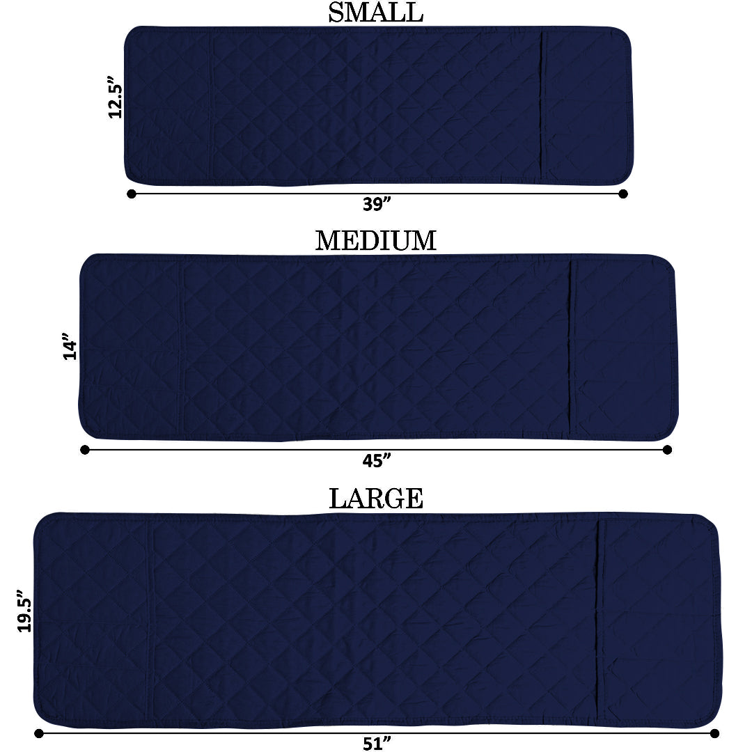 Waterproof Quilted Microwave Oven Cover - Navy Blue
