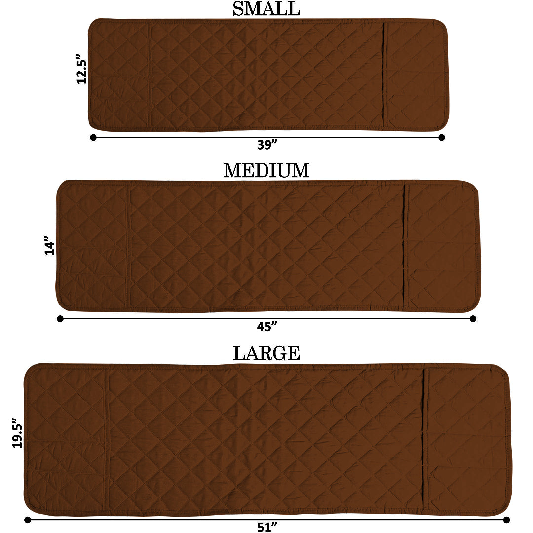 Waterproof Quilted Microwave Oven Cover - Brown