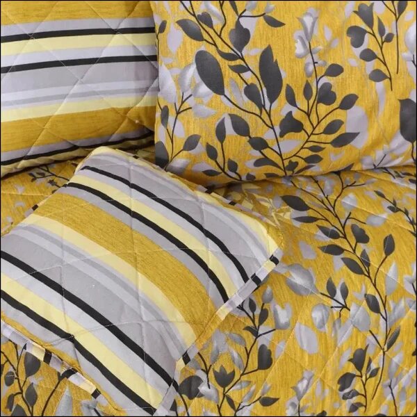 7 PCs Quilted Comforter Set - D-828
