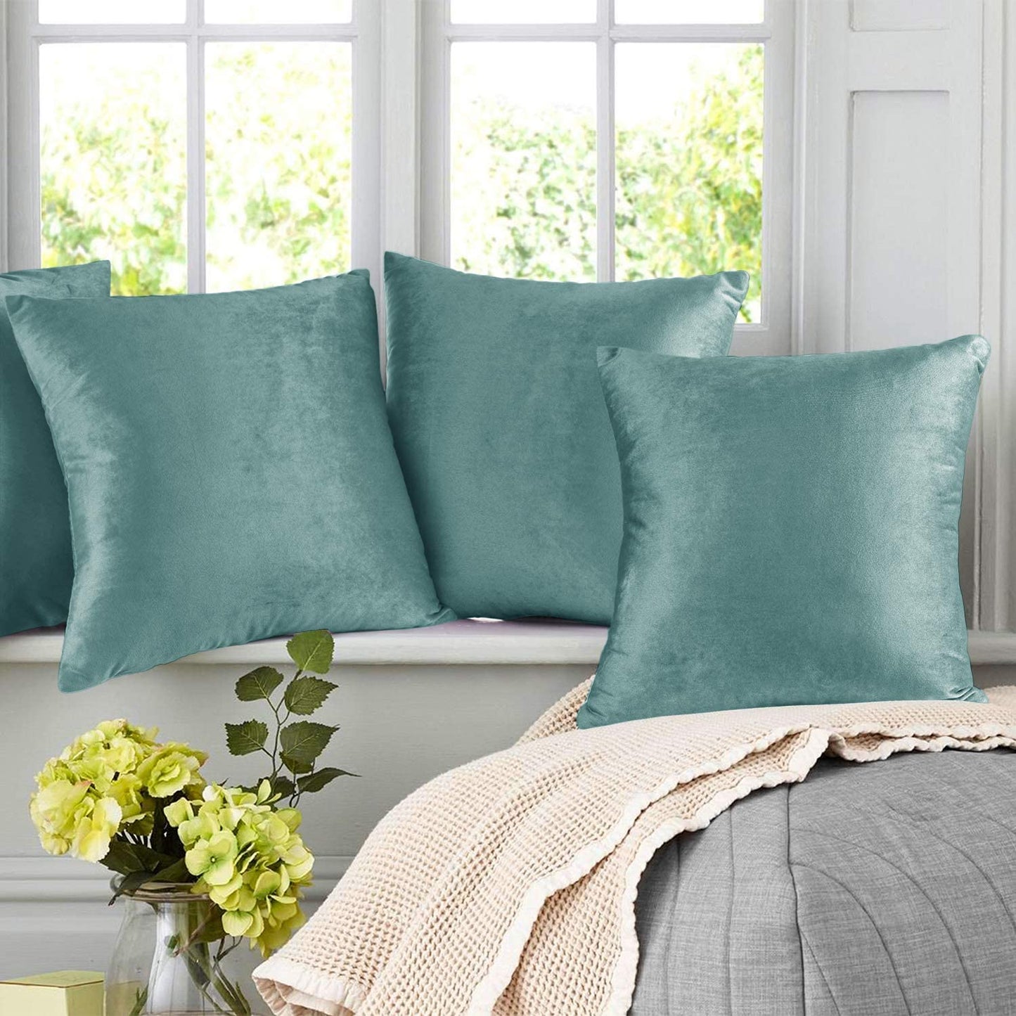 Plain Velvet Cushion 16 x 16 inches - Zink