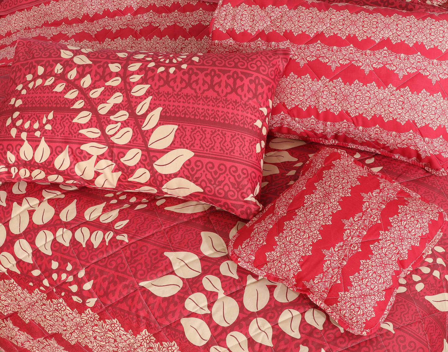 7 PCs Quilted Comforter Set - D-829