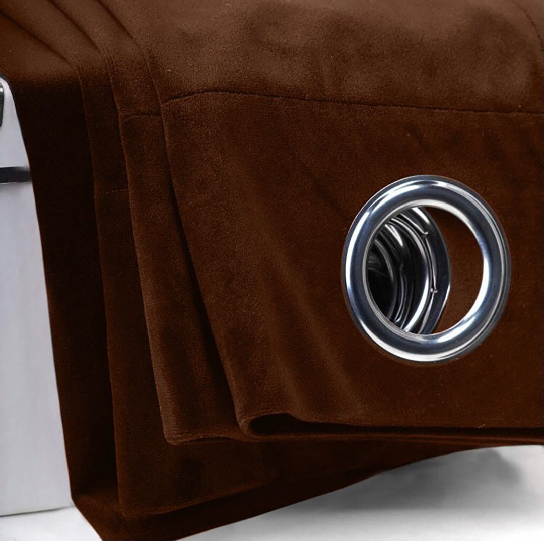 PREMIUM VELVET CURTAIN - BROWN
