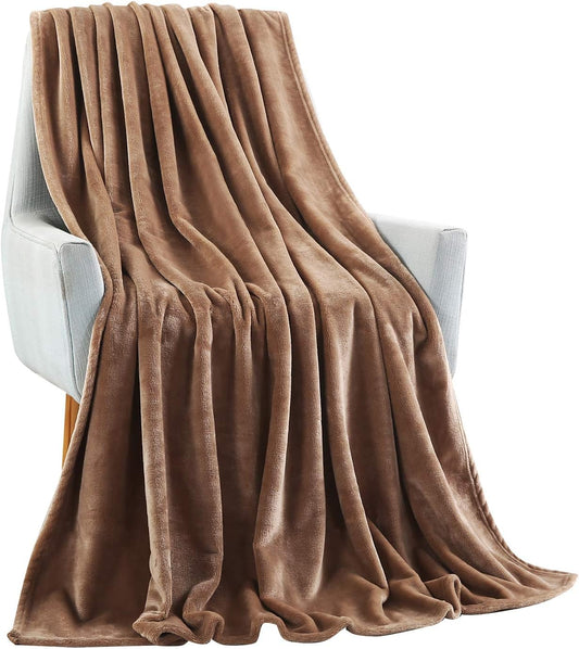 Super Soft 240 GSM Micro Fleece AC Blanket - Coffee