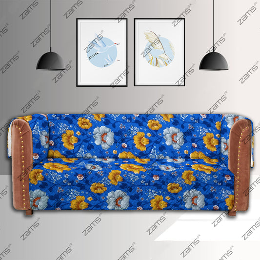 Neotraditional Flowers Quilted Sofa Cover Set