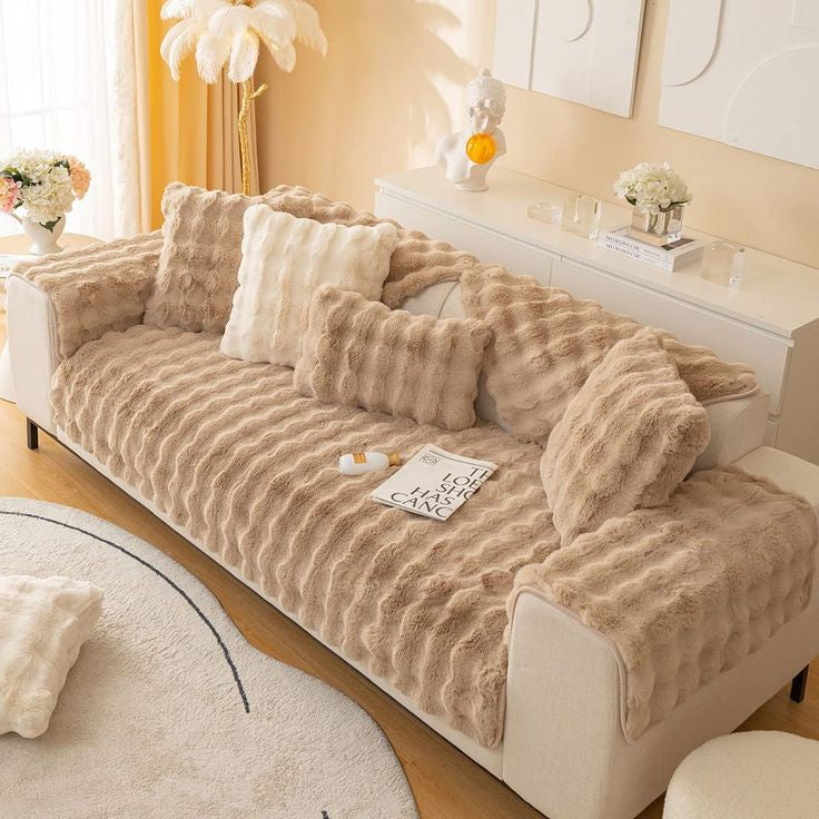 Couch Cover/Sofa Covers, Anti Slip Sofa Slipcover (Light Brown)