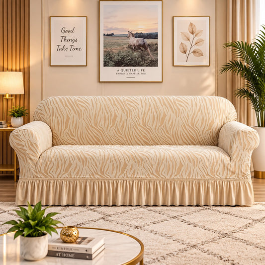 Zebra Velvet Sofa Cover (Skin)