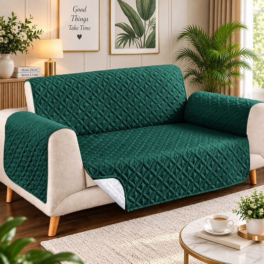 Ultrasonic Quilted Sofa Cover-Sofa Runner (Zink)