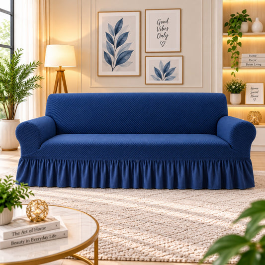 TURKISH STYLE SOFA COVER - NAVY BLUE