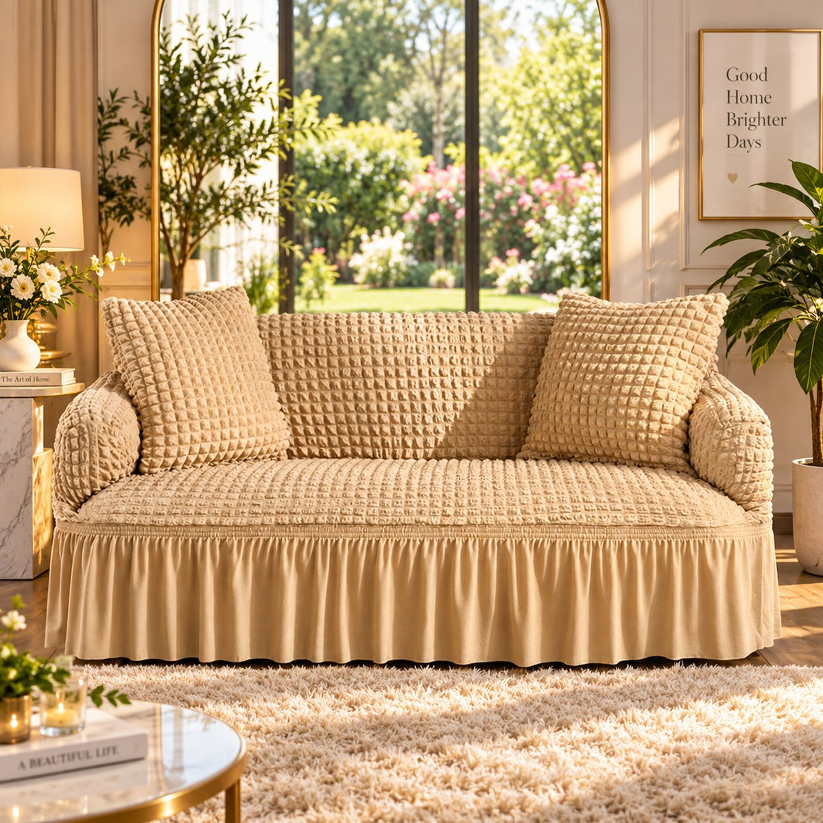 Persian Sofa Cover - Beige Skin