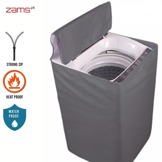 Waterproof Top Loaded Washing Machine Cover (Grey Color - All Sizes Available)